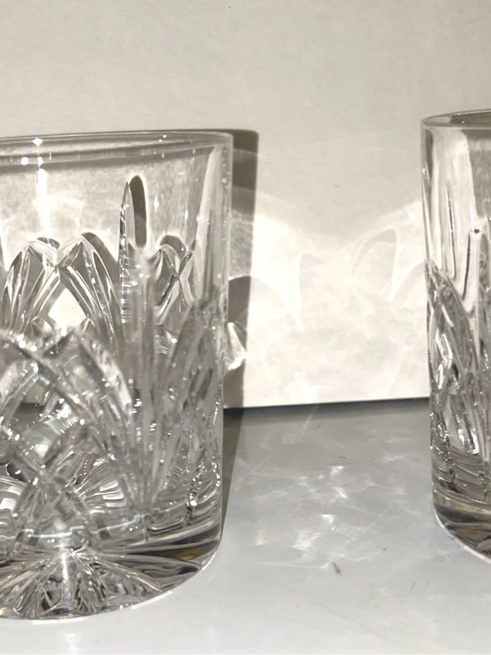 2 Waterford Marquis Brookside 3 5/8” Straight Side Double Old Fashioned Tumblers